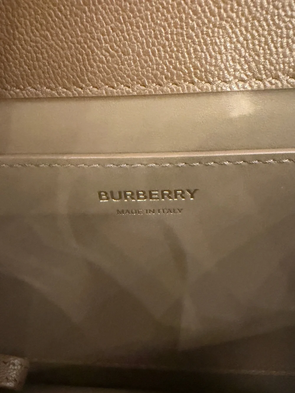 Burberry Brown Leather Messenger Bag with Vintage Check Strap
